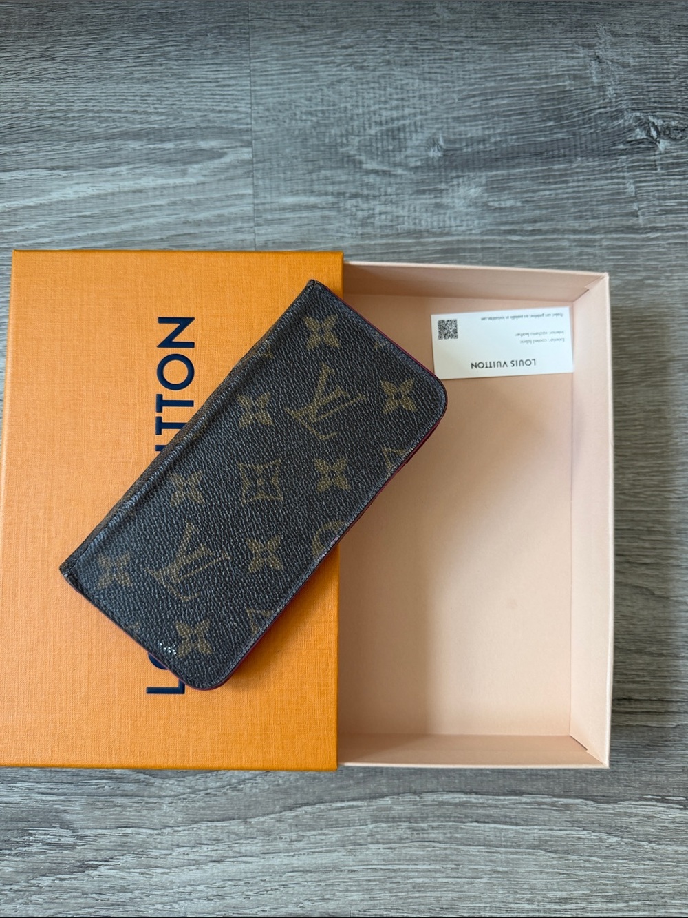 Louis Vuitton Brown Monogram Canvas Zip-Around Wallet with Red Edge